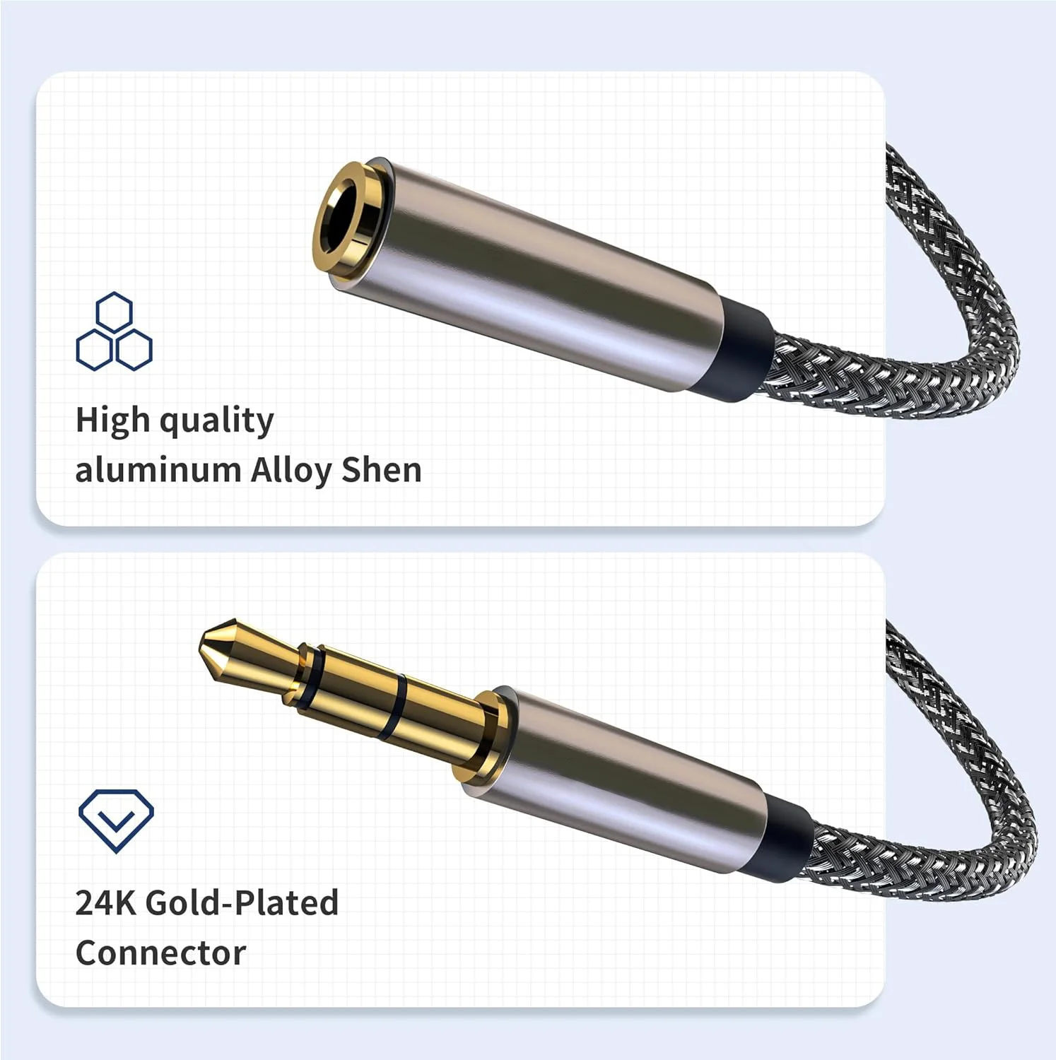 Y Splitter 3.5mm Audio Cable 1 Male To 2 Female Extension Cable for Earphone Headset Headphone MP3 MP4 Stereo Plug Adapter Jack thumbnail 2