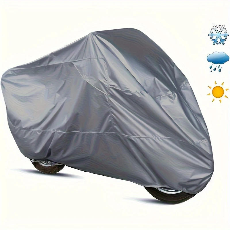 Rainproof, sunproof, dustproof, snowproof outdoor motorcycle all season cover. Universal motorcycle and bicycle outer cover thumbnail 2