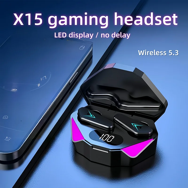 2026 NEW X15 TWS Bluetooth Wireless Earphones V5.1 - In-Ear Sports Headset with Low Latency & HiFi Sound for Gaming thumbnail 6