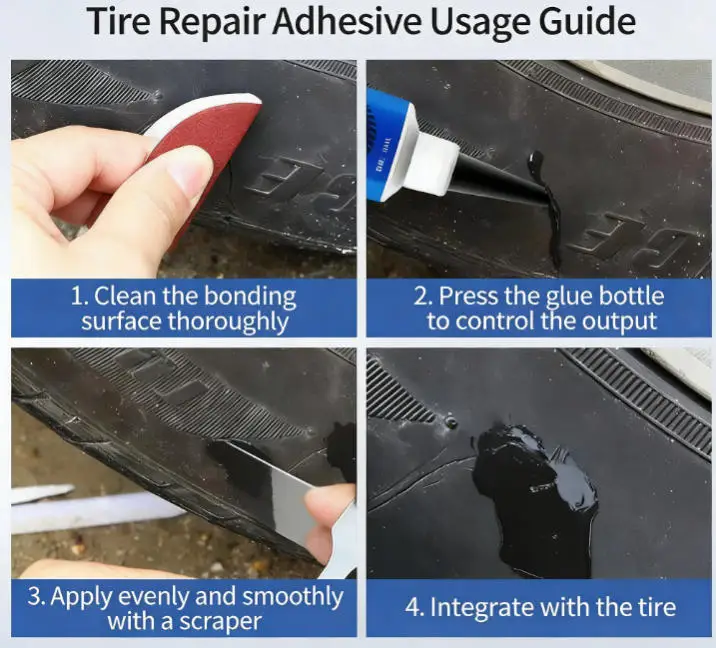 k5487-Black Tyre Repair Instant Liquid Strong Rubber Glues Wear-resistant Rubber Non-corrosive Adhesive Glue Car Instant thumbnail 6