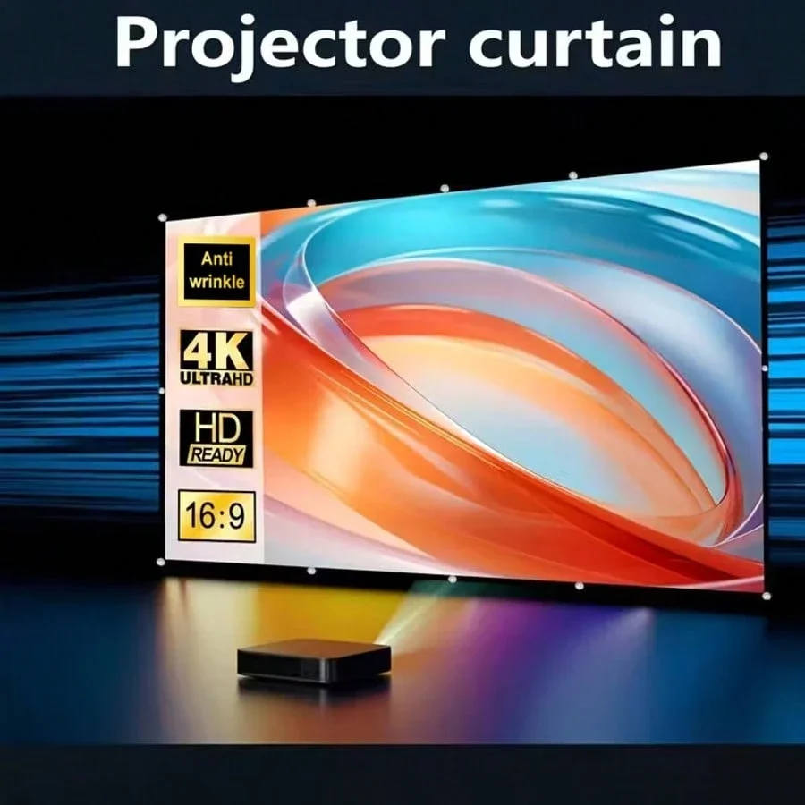 Projector Screen Movie Foldable And Portable 16:9 Anti-Crease Indoor Outdoor Projection Double Sided Video Projector Screen thumbnail 2