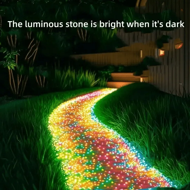 3000 PCS/Bag Luminous Garden Decoration Sand Used Garden Party Fish Tank Decoration Mini Reusable Outdoor Scenery Accessories thumbnail 3