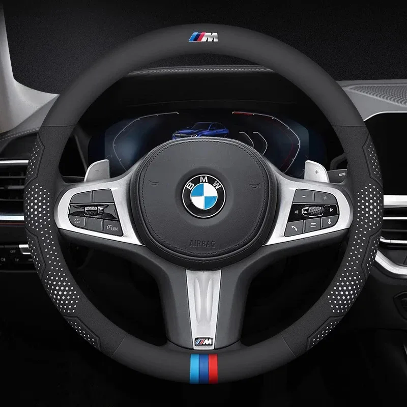 Car Steering Wheel Covers For BMW M E39 E46 E60 E70 E72 E80 E82 E90 E92 G01 G05 G10 G20 G30 F01 F05 F10 F15 F20 F25 F33 M3 M4 M5 thumbnail 4