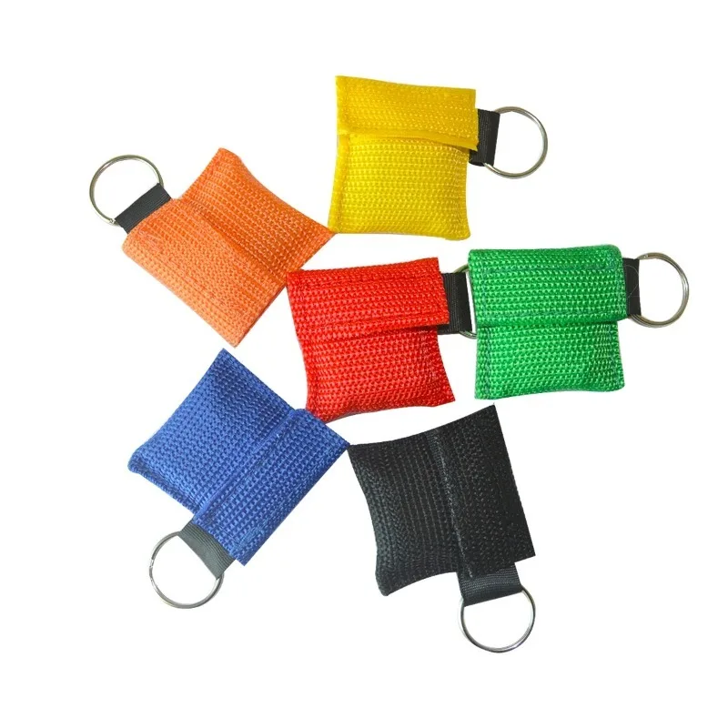 Keychain First Aid Emergency Face Shield CPR Mask Outdoor Rescue Tools Jetting Resuscitator Mask thumbnail 3