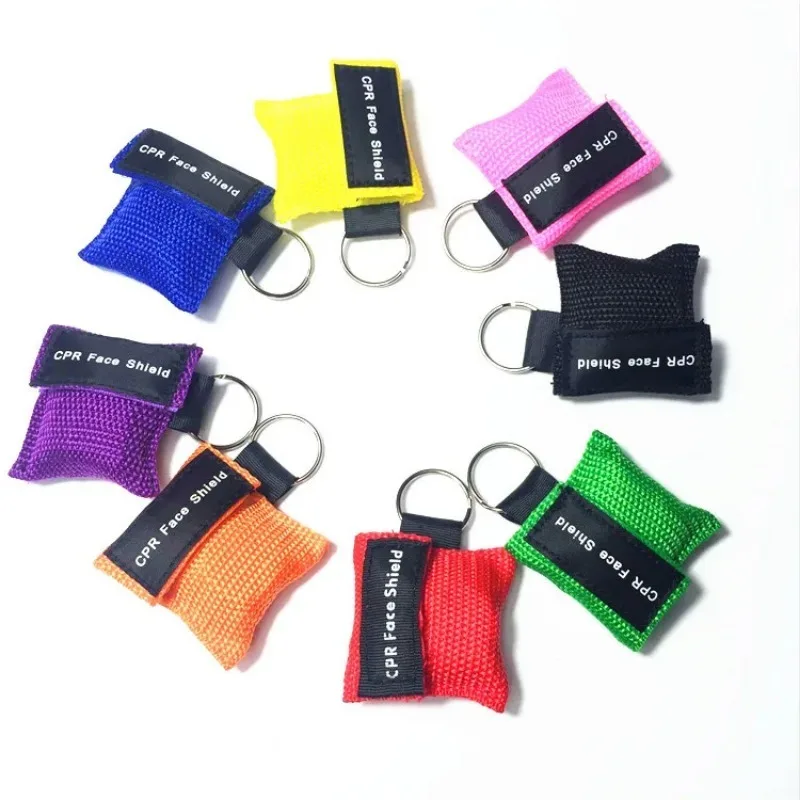 Keychain First Aid Emergency Face Shield CPR Mask Outdoor Rescue Tools Jetting Resuscitator Mask thumbnail 6
