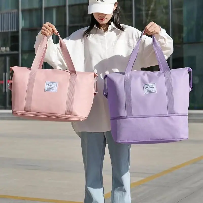 Large Capacity Waterproof Travel Bag Universal Folding Dry Wet Separation Fitness Handbag for Luggage thumbnail 2