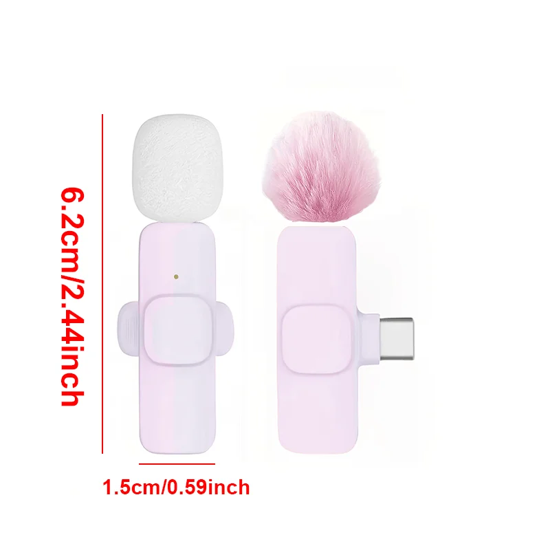 Wireless Lavalier Microphone Mini Lapel Mic with Noise Reduction for iPhone USB-C Android Vlog Video Recording Content thumbnail 4