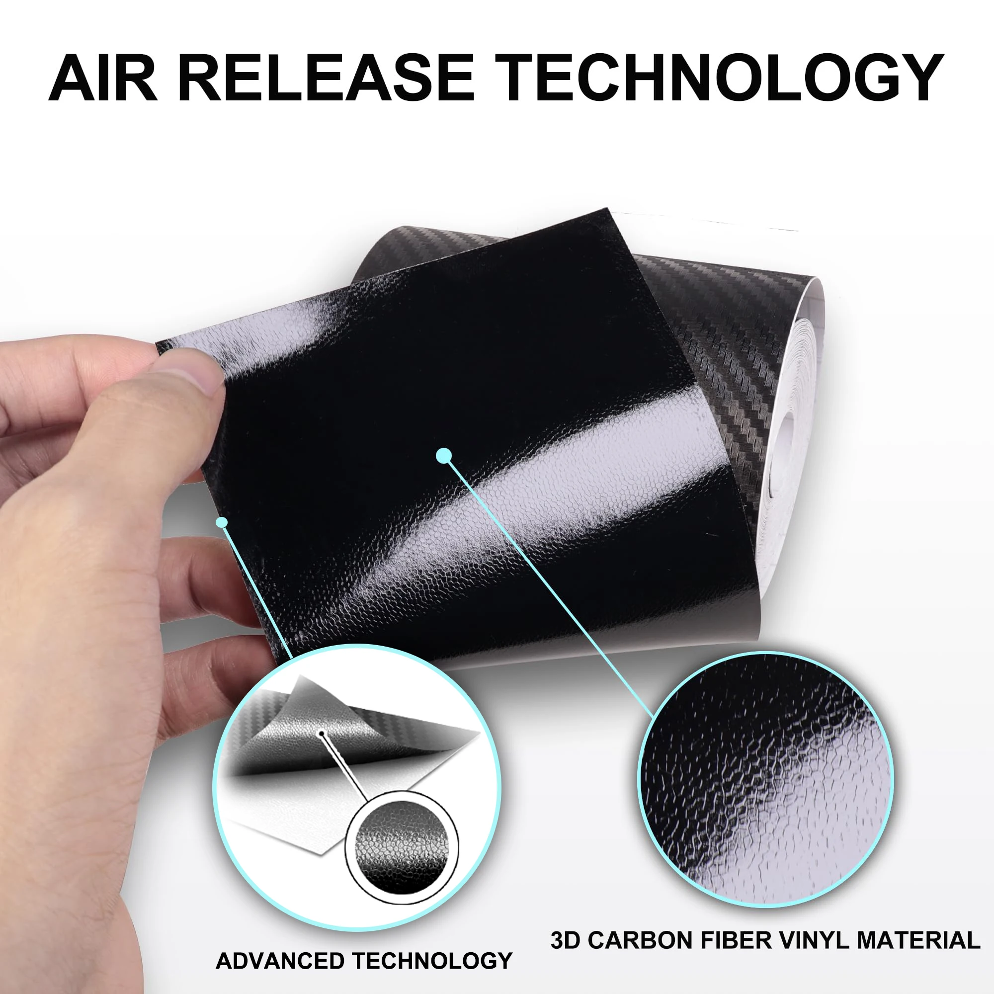 Carbon Fiber Car Body Vinyl Wrap Matte Accessories Glossy Black Sticker 3D 4D 5D 6D Auto Foil Cover Motorcycle Decoration Film thumbnail 5