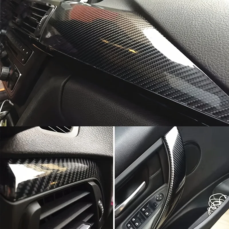Carbon Fiber Car Body Vinyl Wrap Matte Accessories Glossy Black Sticker 3D 4D 5D 6D Auto Foil Cover Motorcycle Decoration Film thumbnail 4