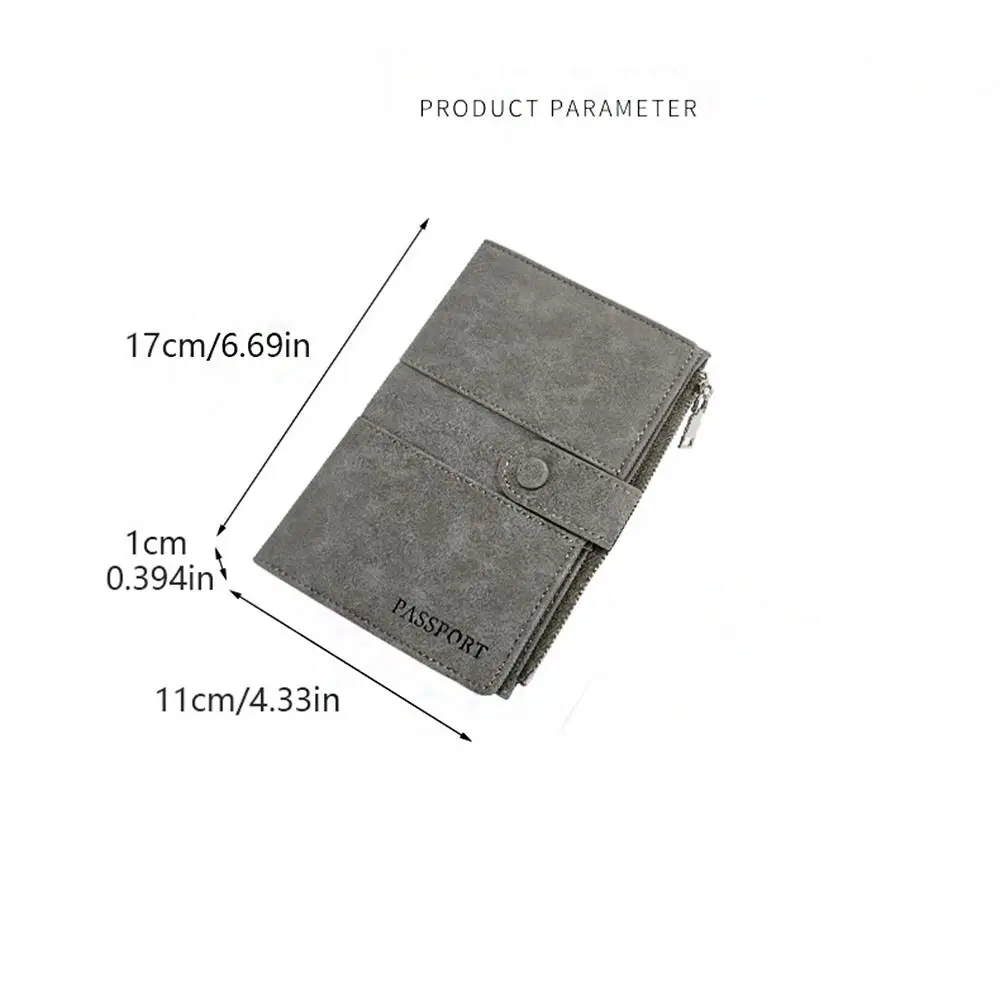 Creative RFID Anti-Theft PU Passport Bag Purse Passport Cover Travel Wallet Multifunctional RFID Anti-theft Card Storage Bag Men thumbnail 6