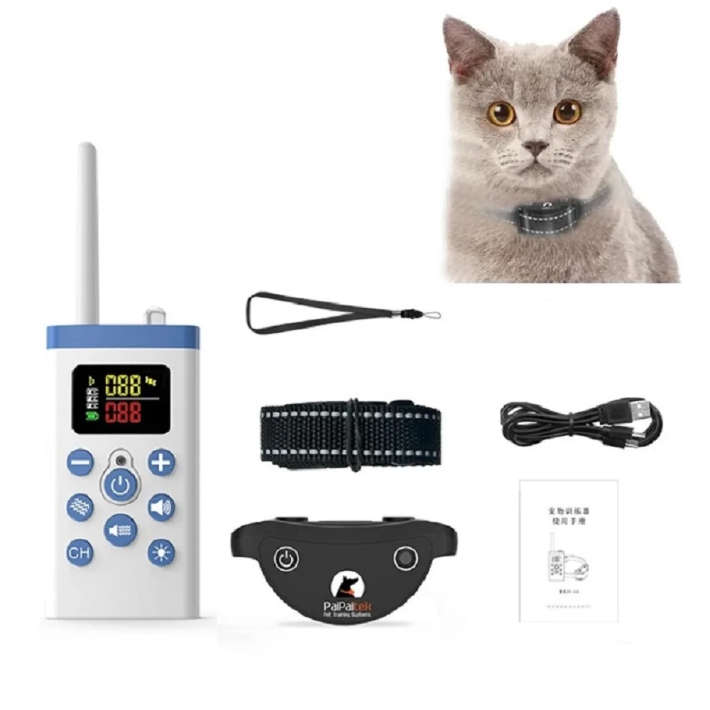 Cat No Shock Collar with Remote,Cat Training Collar,Cat Stop Meowing Collar, Remote Control/Automatic Anti-Meow for Cats thumbnail 4