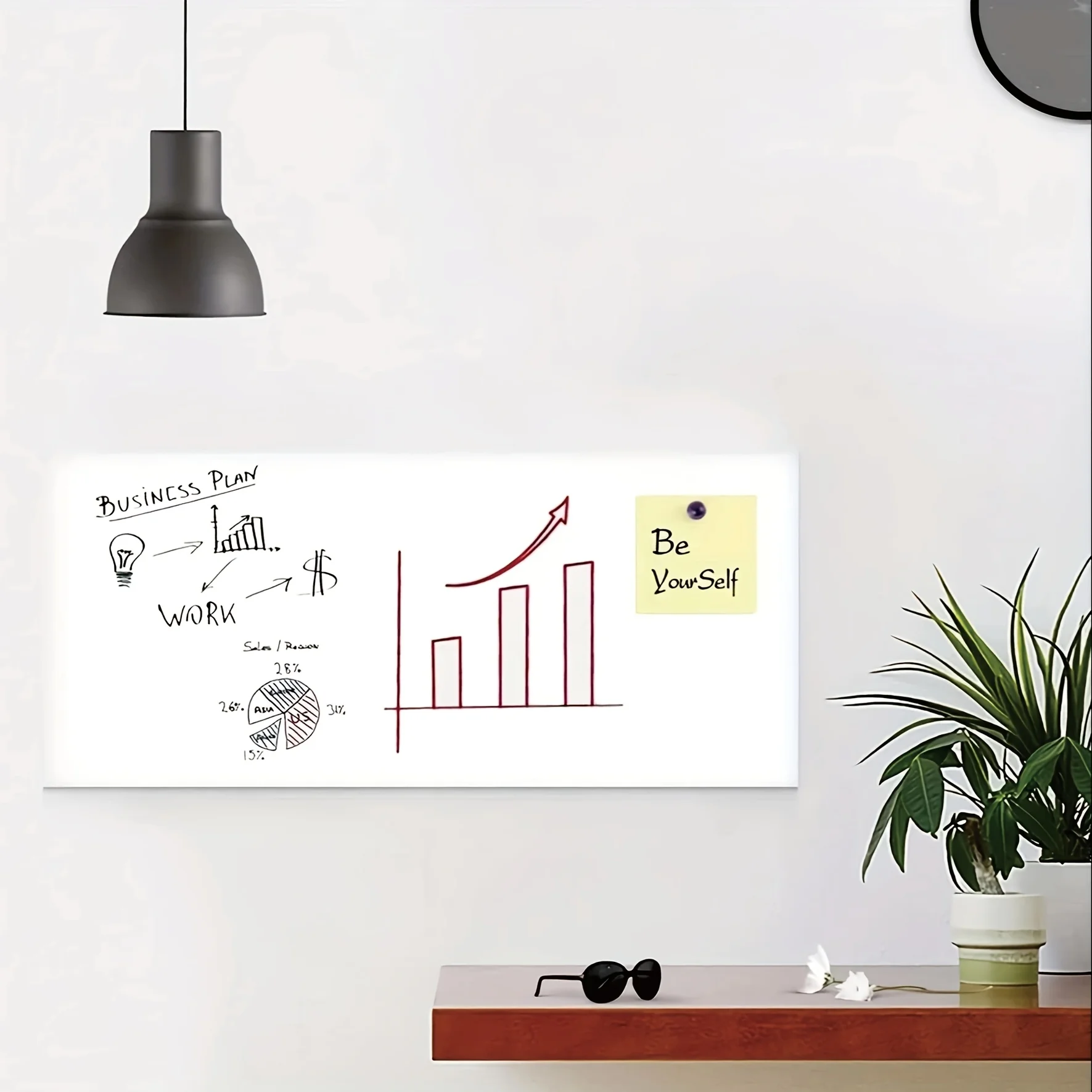 Erasable Magnetic Whiteboard Sticker, Self-adhesive Wall Whiteboard, Suitable for Back-to-school Season, Classroom Office Use thumbnail 3