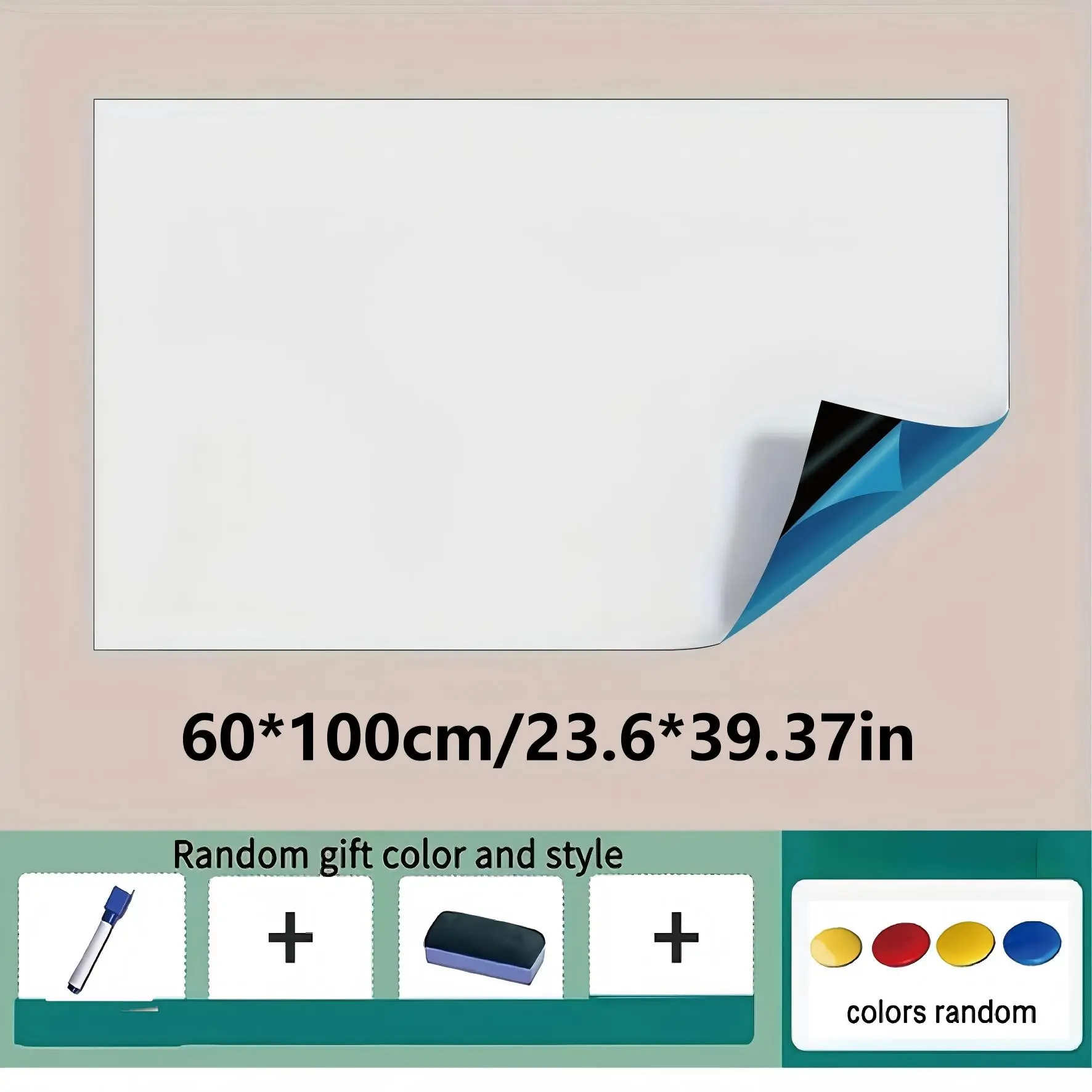 Erasable Magnetic Whiteboard Sticker, Self-adhesive Wall Whiteboard, Suitable for Back-to-school Season, Classroom Office Use thumbnail 6