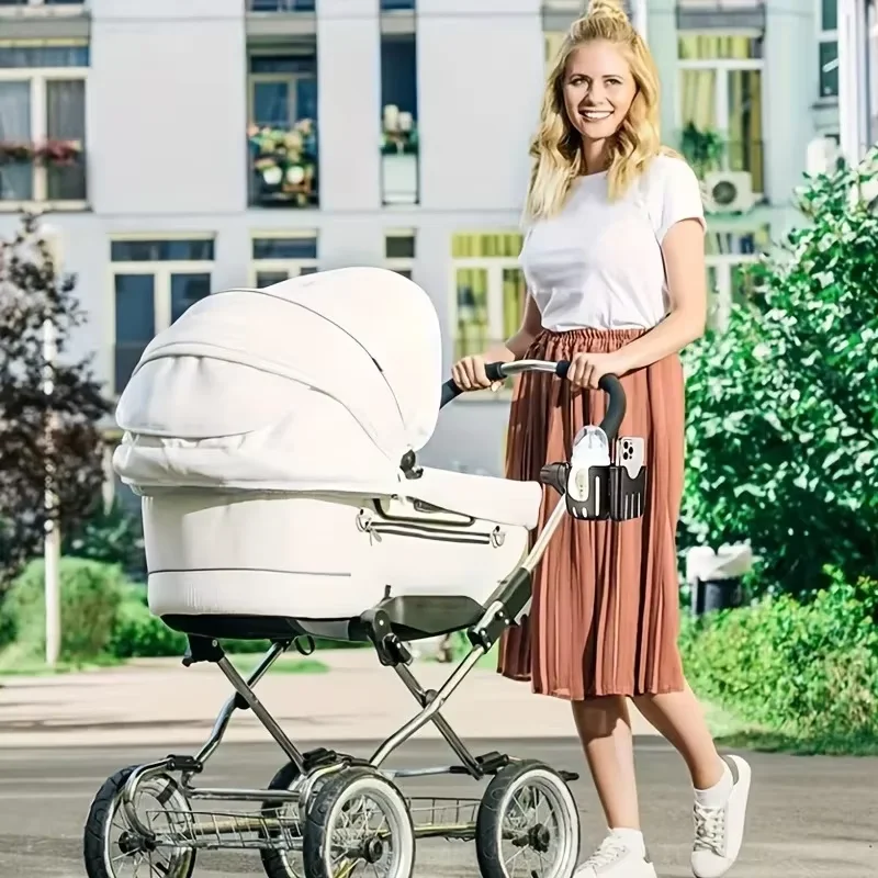 Stroller Pushchair Two-in-One Cup Holder Baby Gear Mobile Phone Holder Kids Water Cup Milk Tea Stand Accessories thumbnail 3