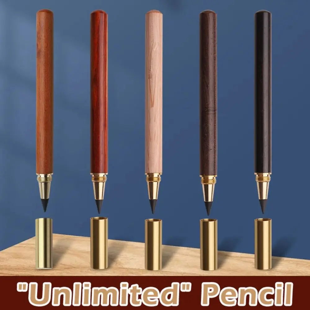 Durable Wooden Pencil No Ink Non-Sharpening Eternal Pencil Infinity Pencils Stationery thumbnail 5