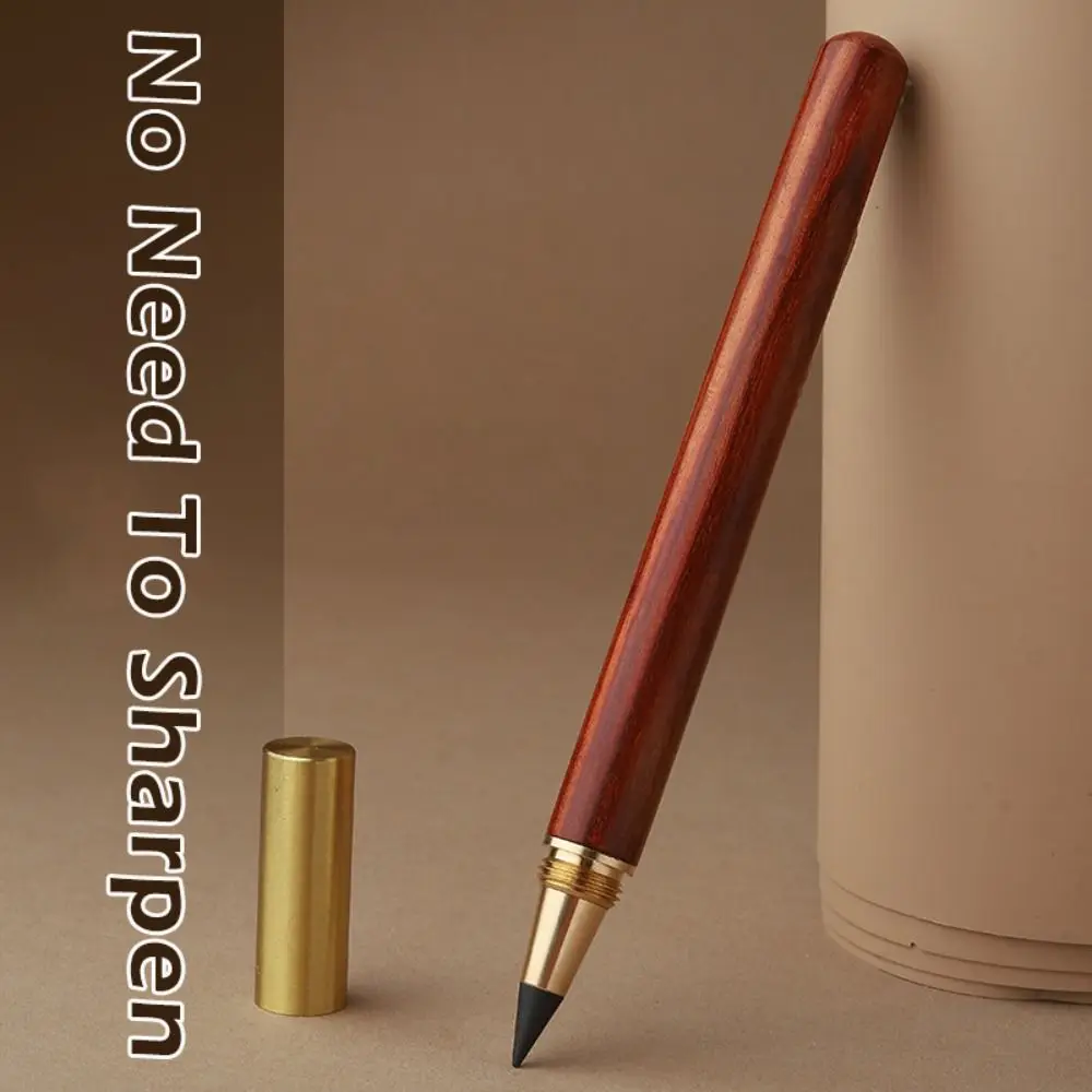 Durable Wooden Pencil No Ink Non-Sharpening Eternal Pencil Infinity Pencils Stationery thumbnail 2