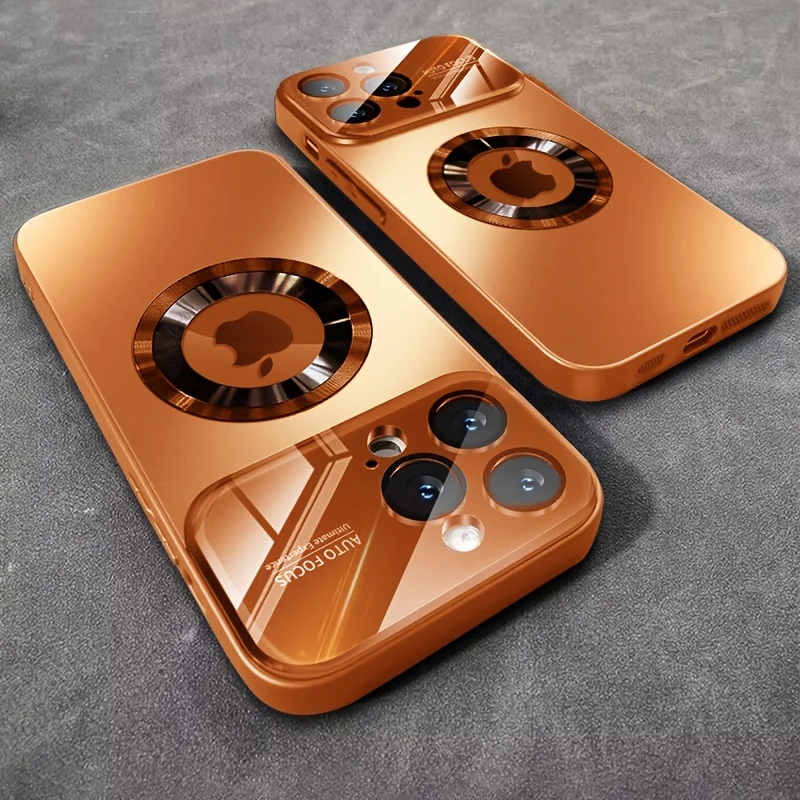 New Luxury Glass Camera for Magesafe Magnetic Wireless Charge Case for IPhone 17 13 12 11 Pro Max 16 15 14 Plus Shockproof Cover thumbnail 3