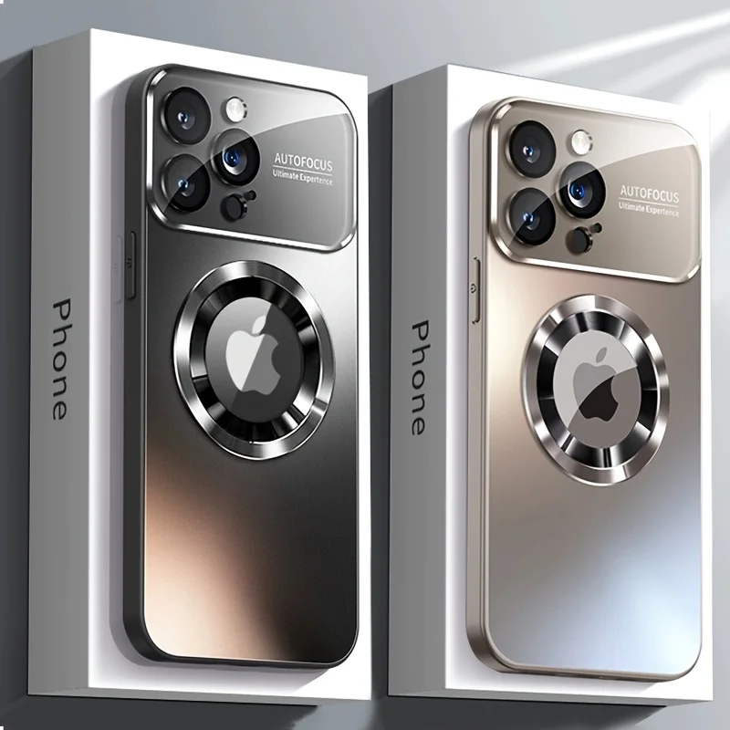 New Luxury Glass Camera for Magesafe Magnetic Wireless Charge Case for IPhone 17 13 12 11 Pro Max 16 15 14 Plus Shockproof Cover thumbnail 2