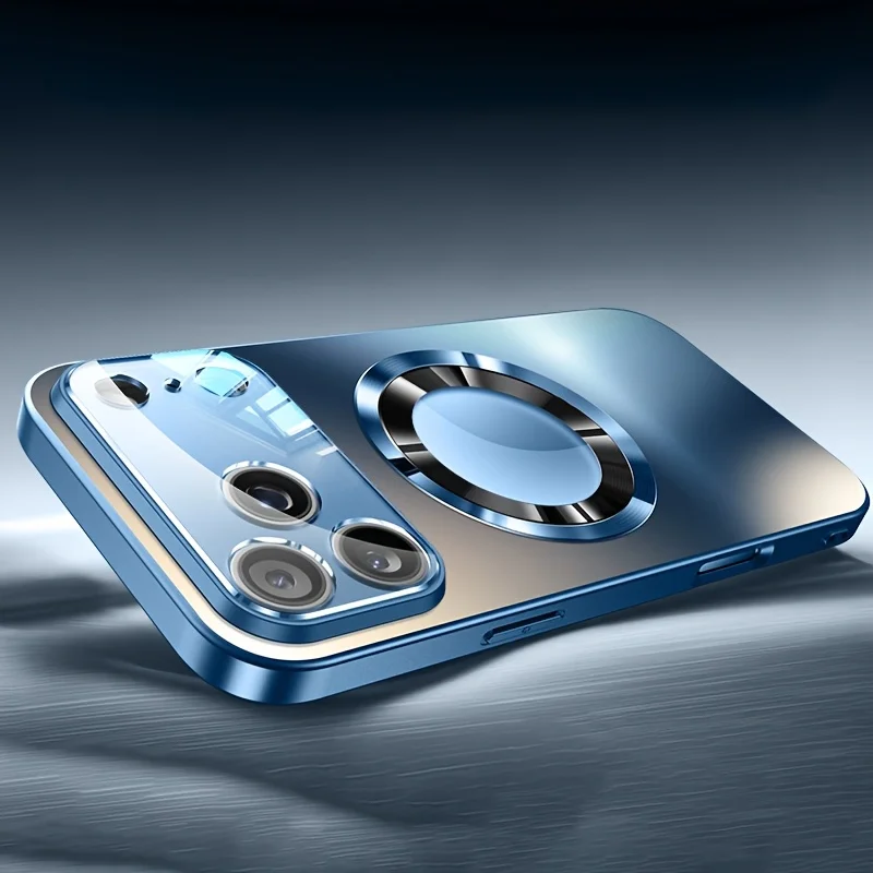 New Luxury Glass Camera for Magesafe Magnetic Wireless Charge Case for IPhone 17 13 12 11 Pro Max 16 15 14 Plus Shockproof Cover thumbnail 4