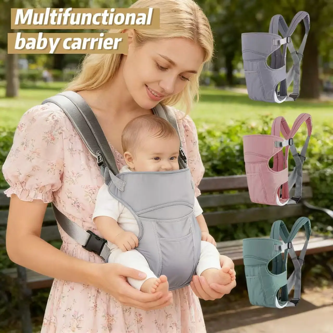 1-Piece Set, Multifunctional Baby Hip Seat Carrier, Four Different Carrying Styles, Baby Sleeping Carrier, Soft and Breathable Material, Frees up Parents' Hands for Travel