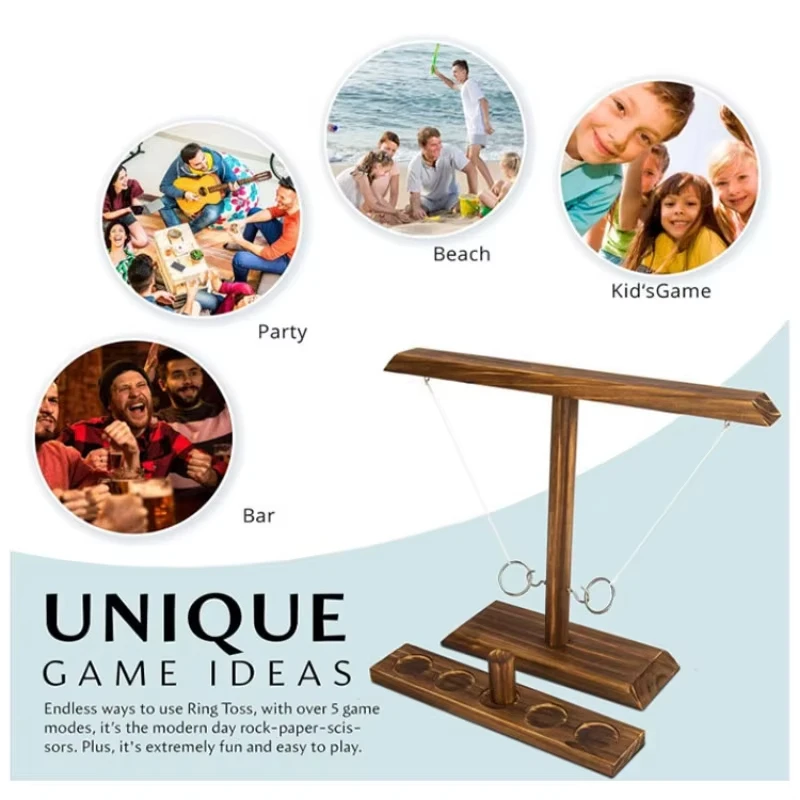 Family Party Toy Fast-paced Bar Drinking Ring Toss Game Adult Children Interactive Double Battle Throwing Home Board Game thumbnail 5