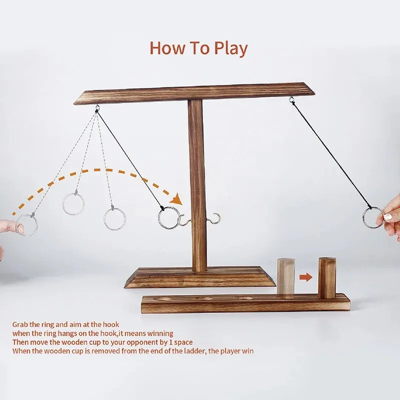 Family Party Toy Fast-paced Bar Drinking Ring Toss Game Adult Children Interactive Double Battle Throwing Home Board Game thumbnail 6