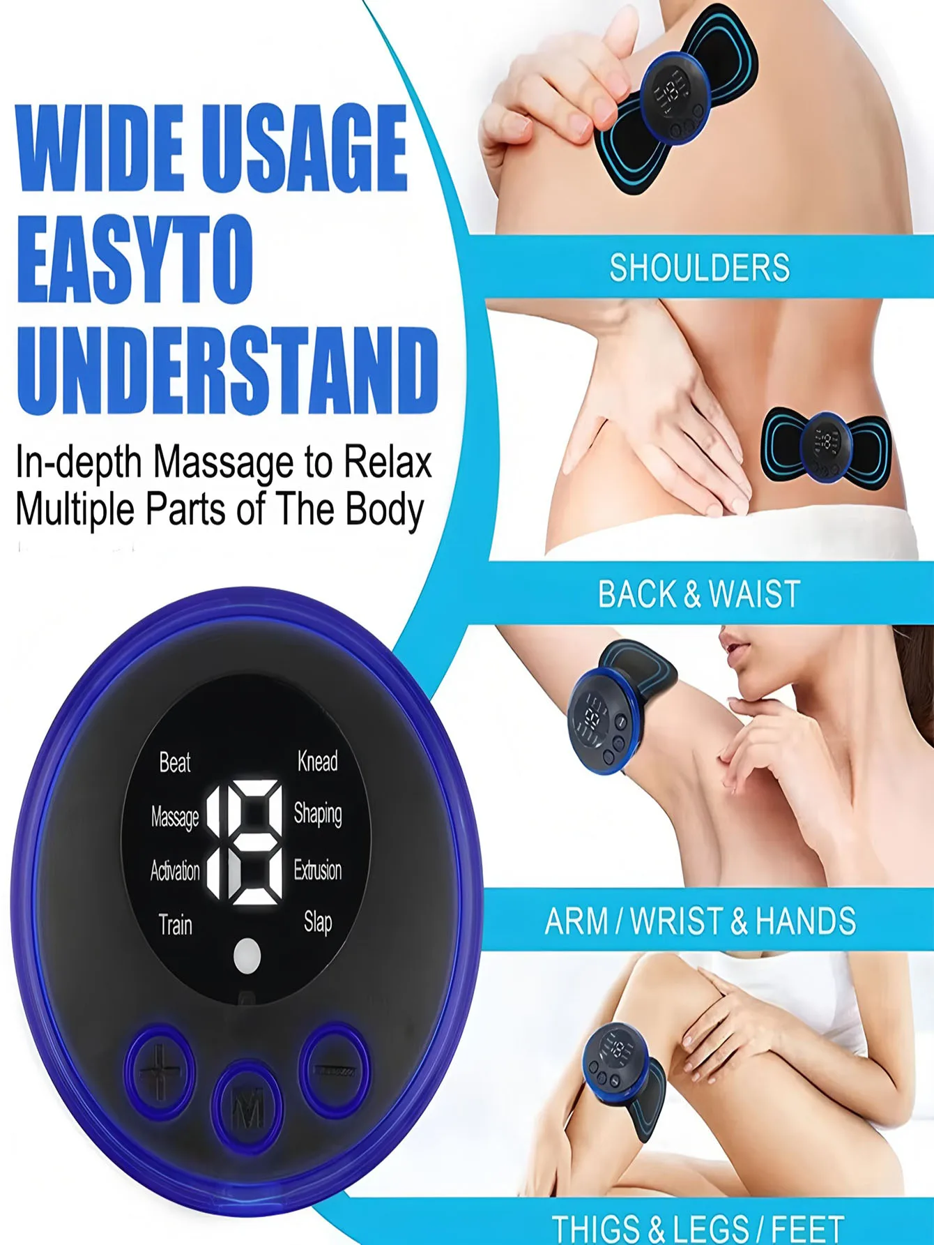 2026Intelligent Mini Electric Neck Massager Charging Portable Shoulder and Neck Neck Massage Patch with Multiple Adjustable thumbnail 6