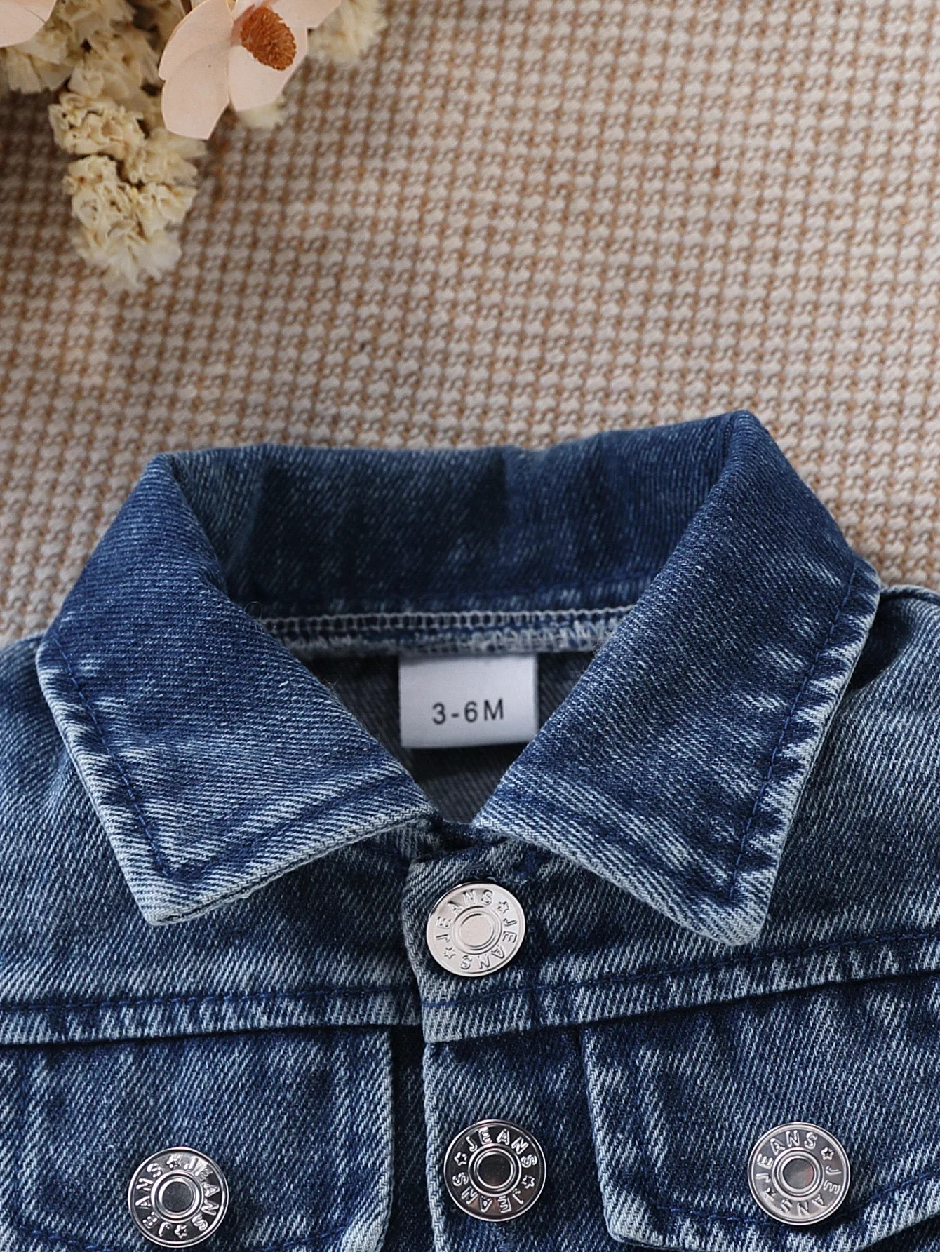 Trendy Denim Vest + Stretchy Ribbed Leopard Print Jumpsuit Shorts, Stylish Two-Piece Set for Boys and Girls thumbnail 3