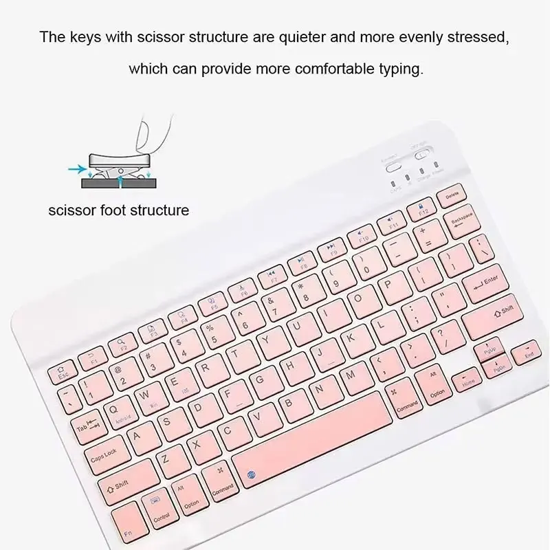 Universal Wireless Bluetooth Keyboard and Mouse Set for iPad, Xiaomi, Samsung, Lenovo Tablets - Multi-Color Office Keyboard thumbnail 6