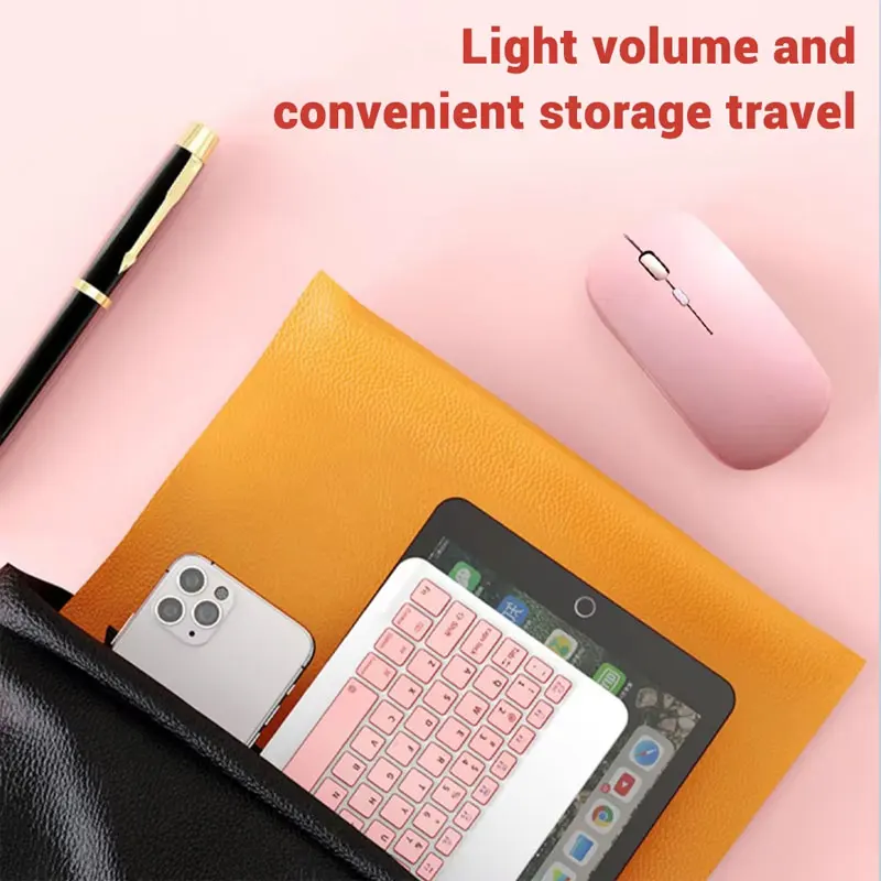Universal Wireless Bluetooth Keyboard and Mouse Set for iPad, Xiaomi, Samsung, Lenovo Tablets - Multi-Color Office Keyboard thumbnail 3