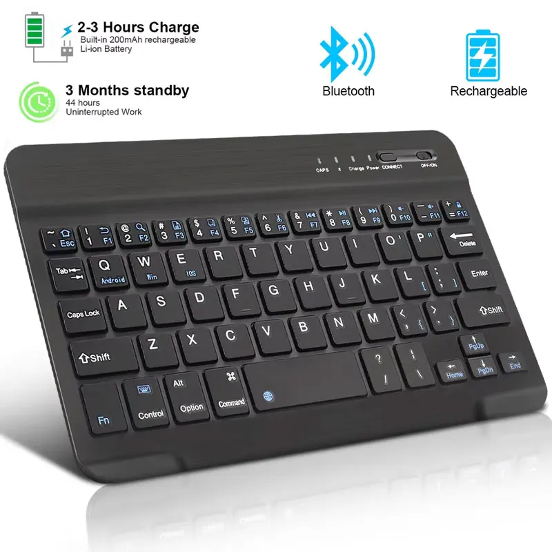 Universal Wireless Bluetooth Keyboard and Mouse Set for iPad, Xiaomi, Samsung, Lenovo Tablets - Multi-Color Office Keyboard thumbnail 2