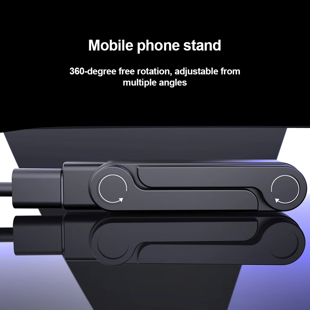 240W Liquid Silicone Type C To Type C Fast Charging Cable With Foldable Phone Stand OTG Adapter For iphone 17 16 15 Pro Samsung thumbnail 6