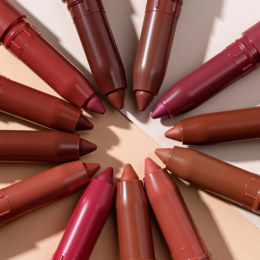 Beauty Glazed 12 Color Lipstick,Long Stay Automatic Lip Crayon, No Smudge,Long Wear, Makes The Three-Dimensional Lip Styling thumbnail 2