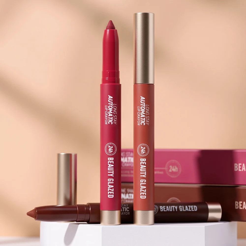 Beauty Glazed 12 Color Lipstick,Long Stay Automatic Lip Crayon, No Smudge,Long Wear, Makes The Three-Dimensional Lip Styling thumbnail 4