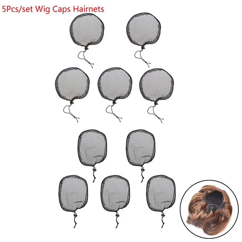 5Pc Cap Elastic Hair Net For Wig Making Wig Liner Hair Nets For Ponytail Wig Cap thumbnail 4