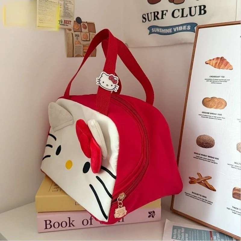 Hello Kitty Lunch Bag Thick Insulation Large Capacity Portable Cute Cartoon Character Thermal Cooler for Women Girls Gift