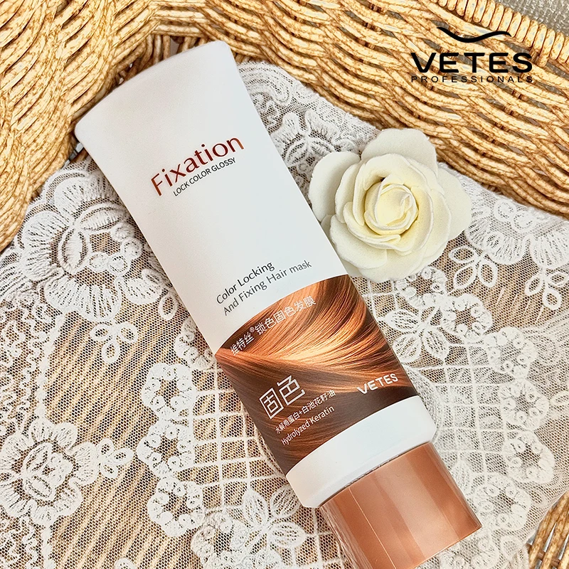 VETES Hair Mask Shampoo Replenish Faded Color 180ml Fix Color after Dye Hair Color Boosting Conditioner Enhance Color Hair Mask thumbnail 6