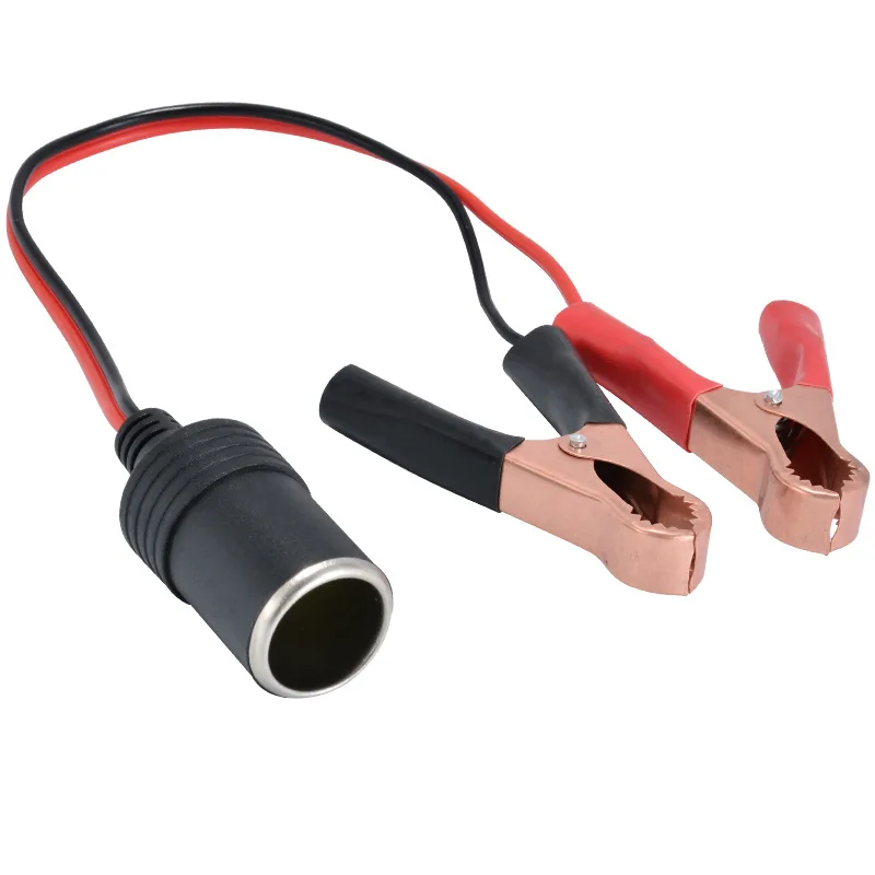 12V Car Battery Clip Adapter Cigarette Lighter Power Socket Adaptor Universal Automotive Use Random Connector Head Auto Socket thumbnail 6