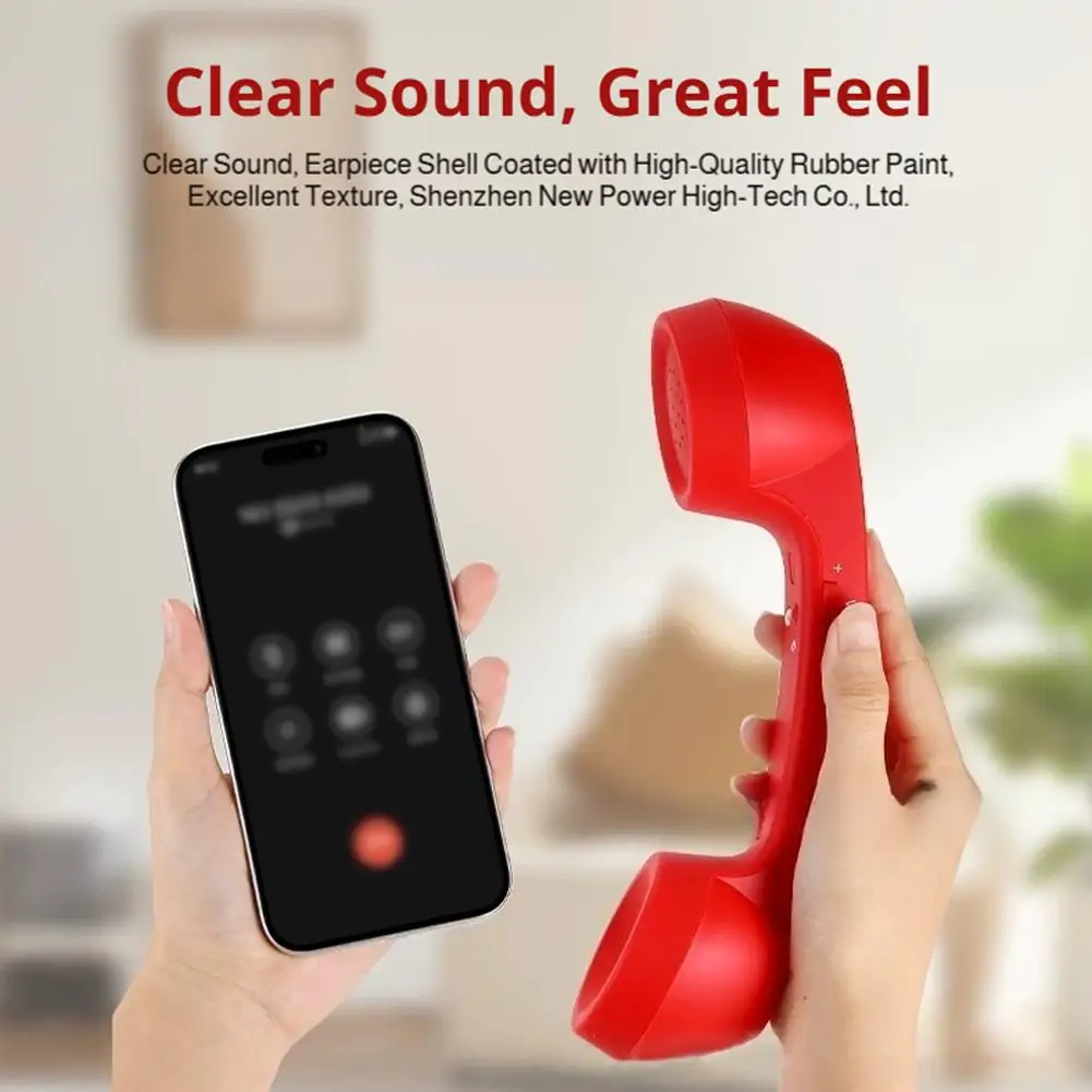 Retro Telephone Handset Wireless Bluetooth & Wired 3.5mm Receiver Classic Radiation-Proof Phone Mic Earphone for iPhone  thumbnail 3