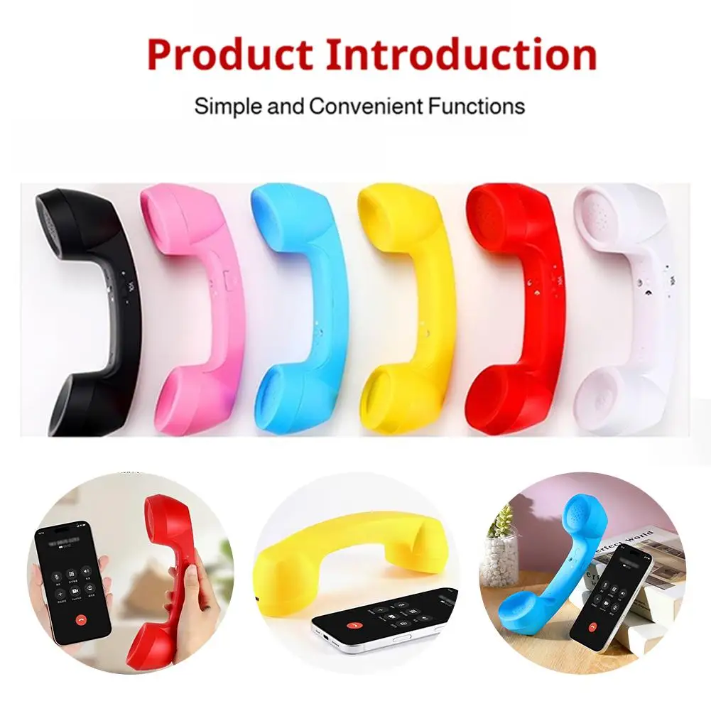 Retro Telephone Handset Wireless Bluetooth & Wired 3.5mm Receiver Classic Radiation-Proof Phone Mic Earphone for iPhone  thumbnail 5