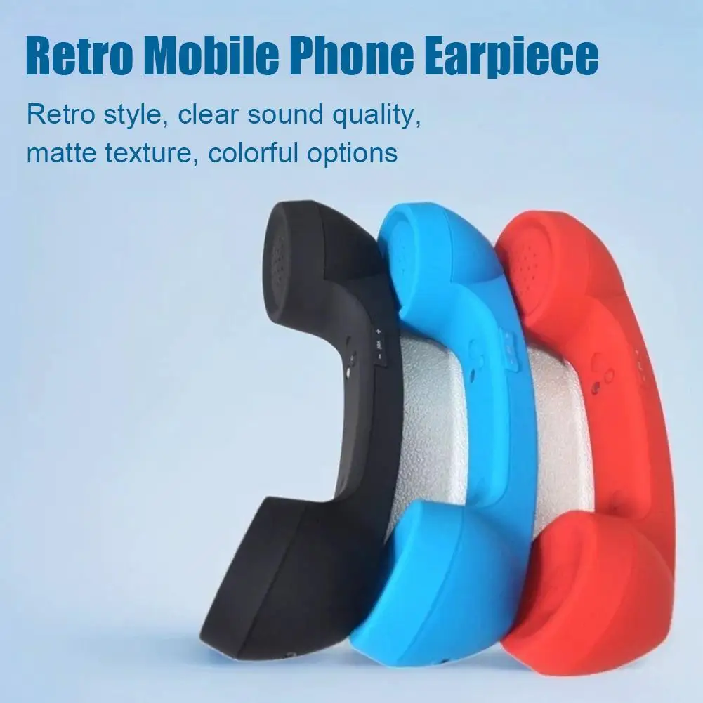 Retro Telephone Handset Wireless Bluetooth & Wired 3.5mm Receiver Classic Radiation-Proof Phone Mic Earphone for iPhone  thumbnail 2