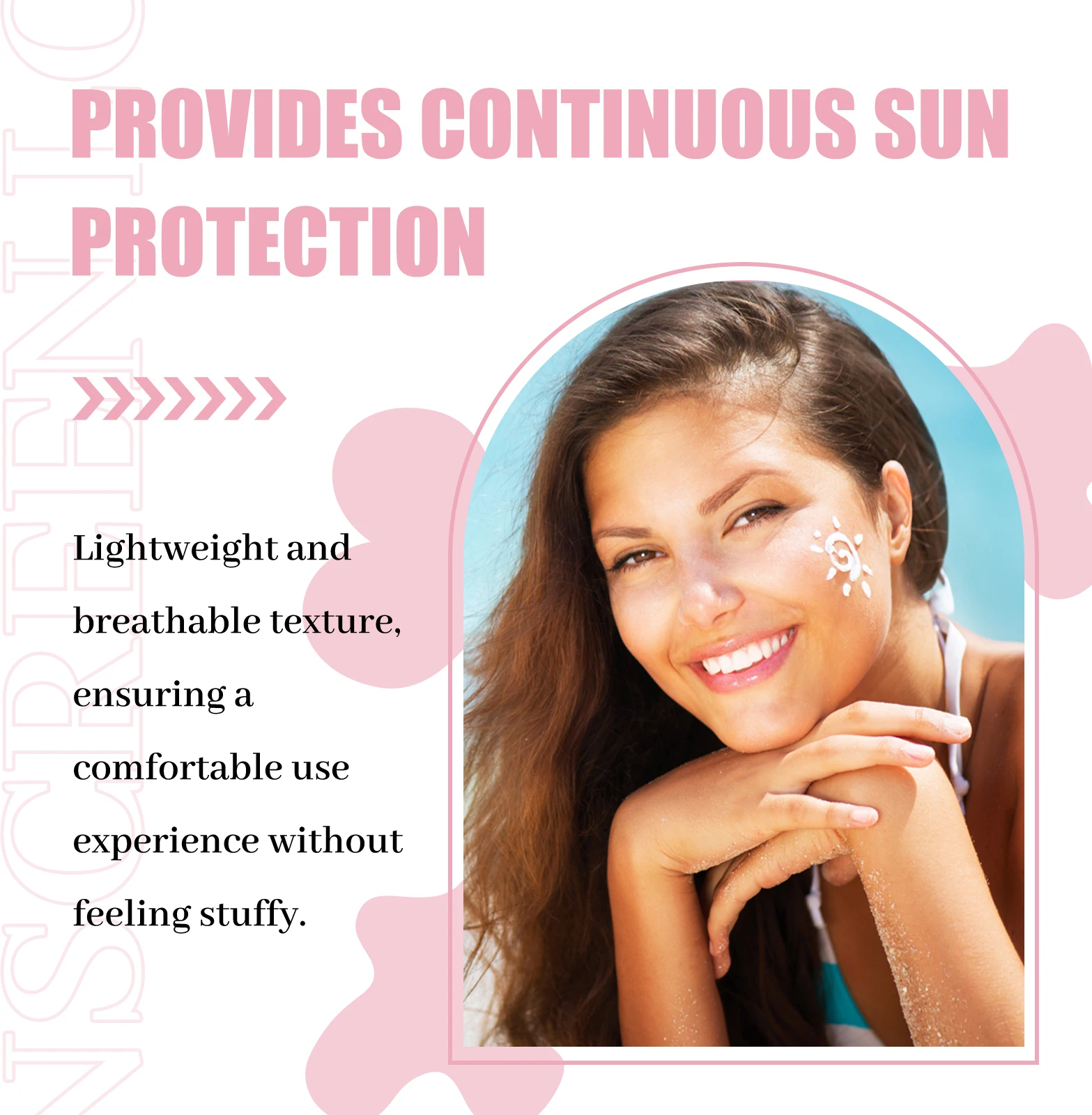 Sunscreen Body Face Cream SPF 50+ UV Protective Lightweight Facial Cream Sun Block Oil Control Moisturizing Skin Care Lotion thumbnail 5