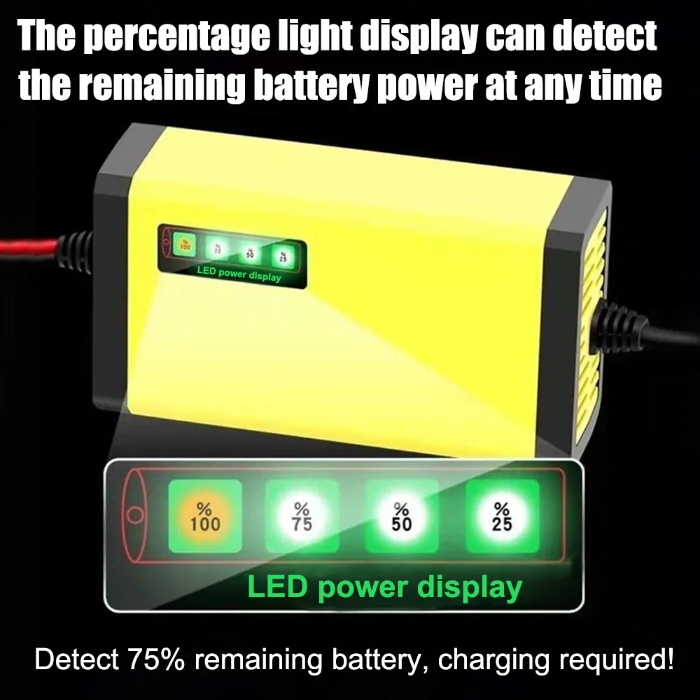 Car Battery Charger 12V 2A 220V Power Puls Repair Charger Wet Dry Lead Acid Battery LED Display Moto Truck Battery Charger thumbnail 4