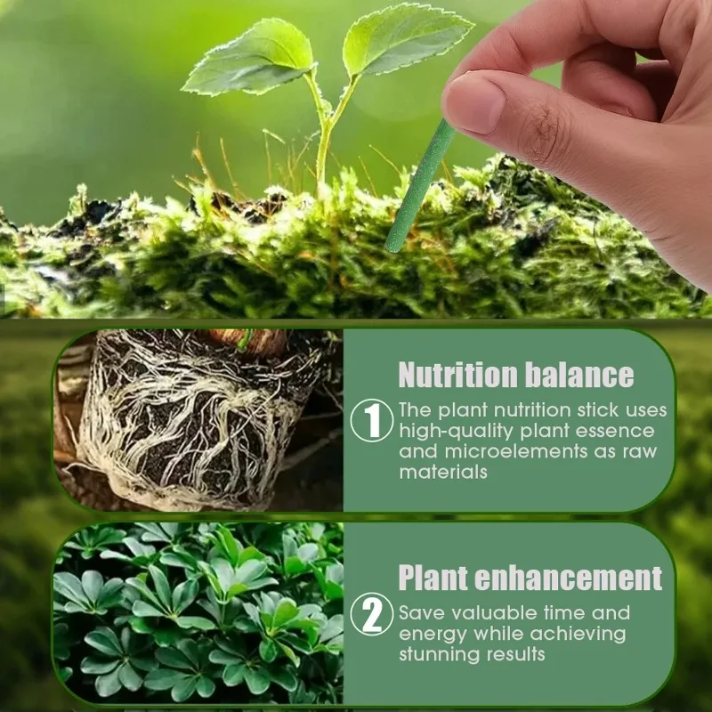 300/18pcs Green Plant Nutrition Sticks Nitrogen Phosphorus Potassium Compound Fertilizer for Vegetables Flowers Healthy Growth thumbnail 3