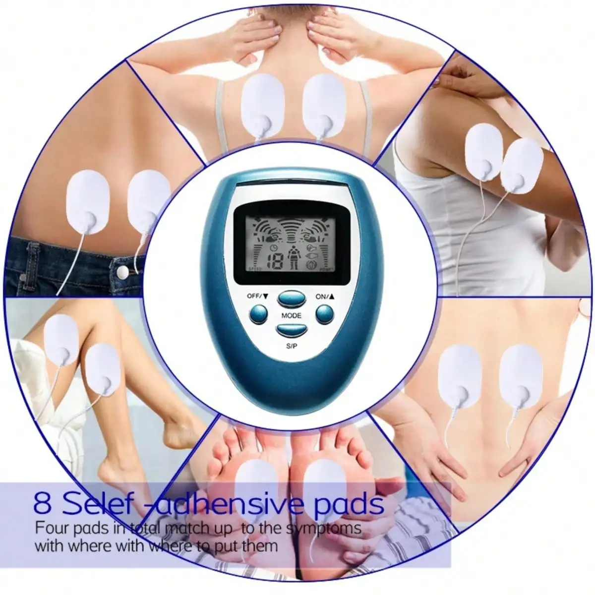 2026TENS Muscle Stimulator Electronic Pulse Massager 8 Modes EMS Acupuncture Electrical Therapy Physiotherapy Health Care thumbnail 5