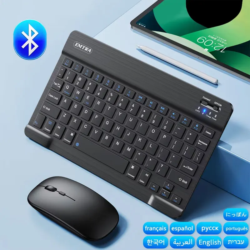 Mini Wireless Keyboard Bluetooth Keyboard For ipad Phone Tablet Portable Bluetooth Keyboard and Mouse For Samsung Xiaomi Android