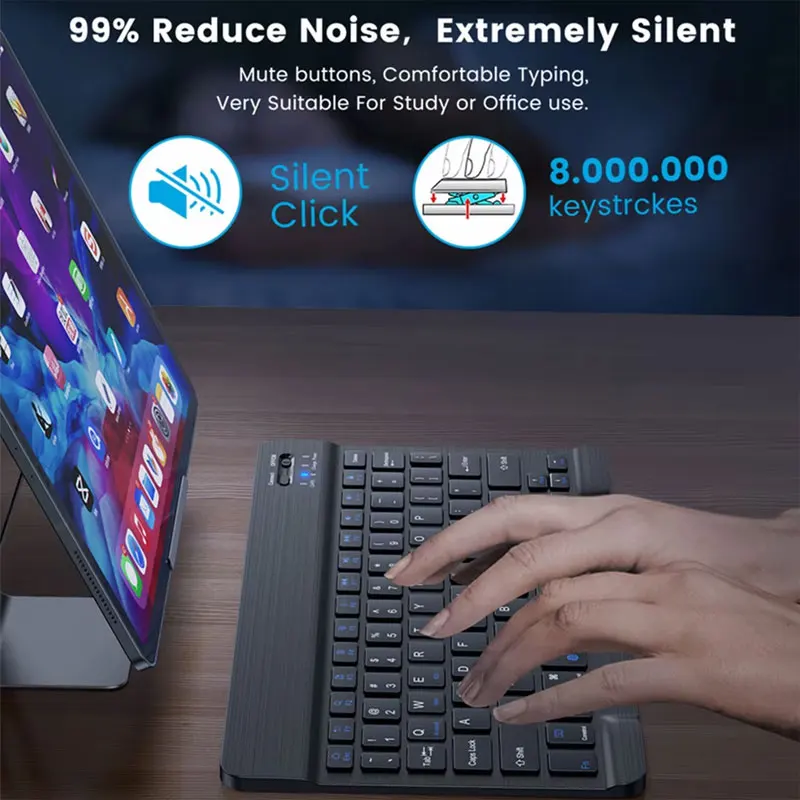 Mini Wireless Keyboard Bluetooth Keyboard For ipad Phone Tablet Portable Bluetooth Keyboard and Mouse For Samsung Xiaomi Android thumbnail 3