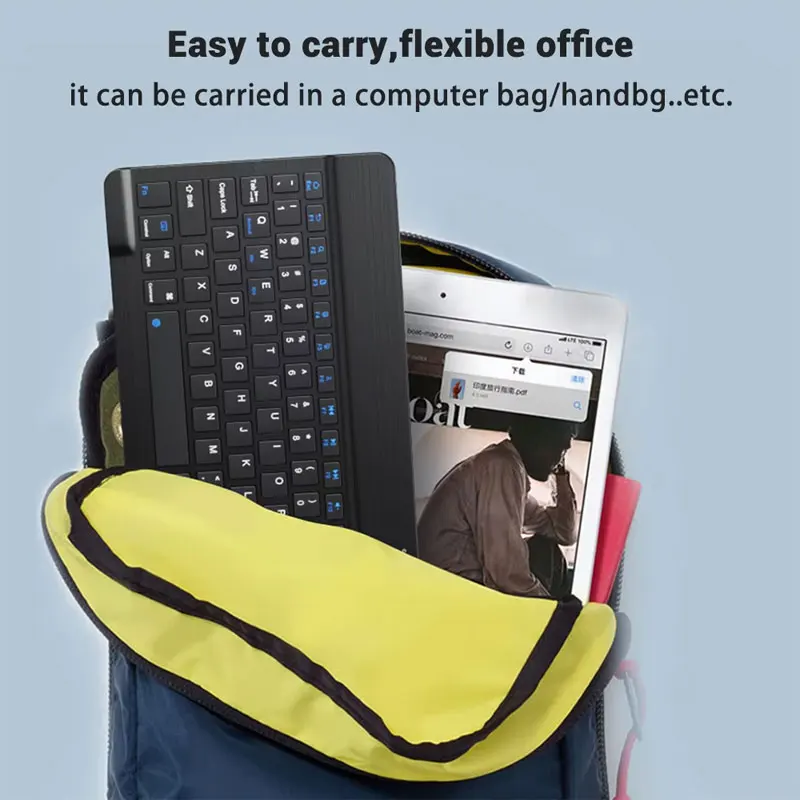 Mini Wireless Keyboard Bluetooth Keyboard For ipad Phone Tablet Portable Bluetooth Keyboard and Mouse For Samsung Xiaomi Android thumbnail 5