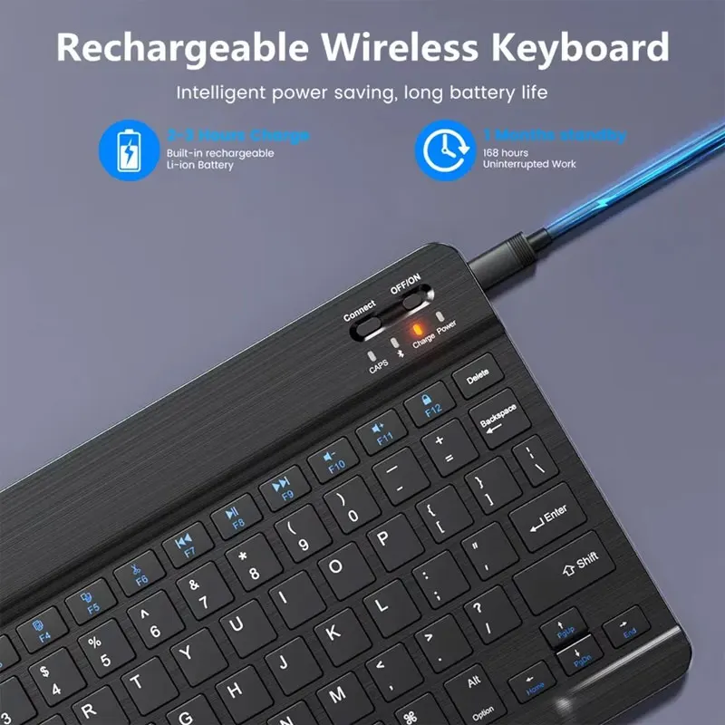 Mini Wireless Keyboard Bluetooth Keyboard For ipad Phone Tablet Portable Bluetooth Keyboard and Mouse For Samsung Xiaomi Android thumbnail 2