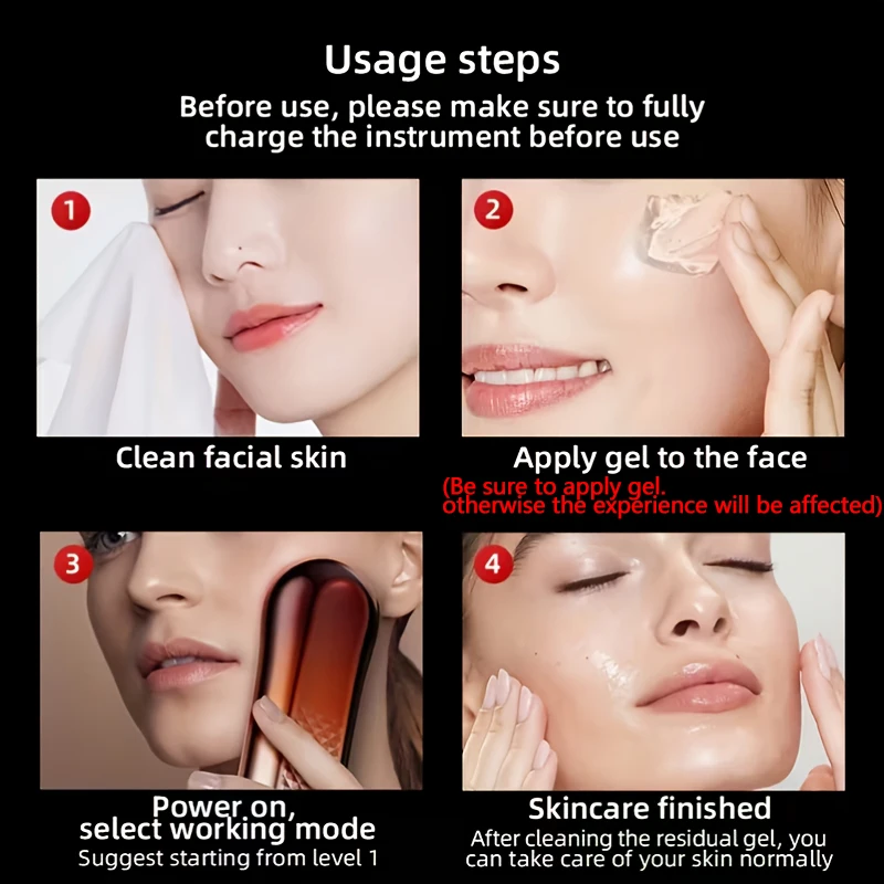 Skin Tightening Face Machine Facial Massager Light Therapy Microcurrent Device Home Use Anti Aging Wrinkle Reducer Lifting Tool thumbnail 5